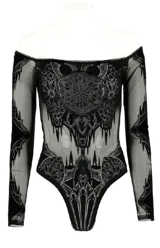 Restyle - Gothic Chapel - Off the Shoulders - Velvet and  Mesh Body