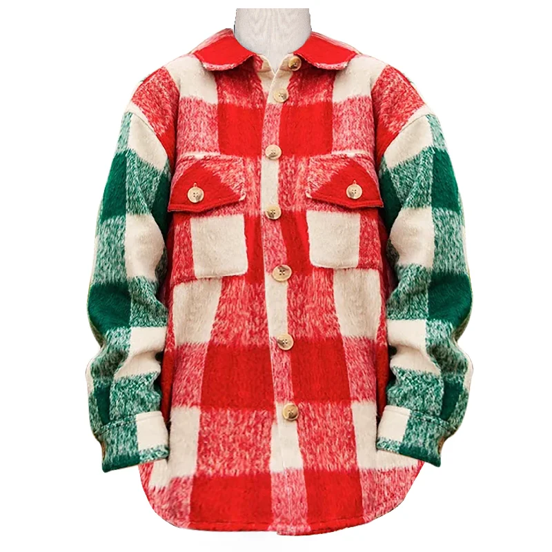 Holly and Pine Plaid Shacket