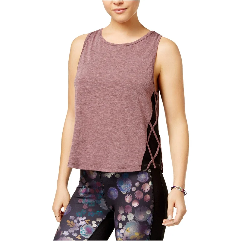 Jessica Simpson Womens Mesh Detail Tank Top, Purple, X-Large